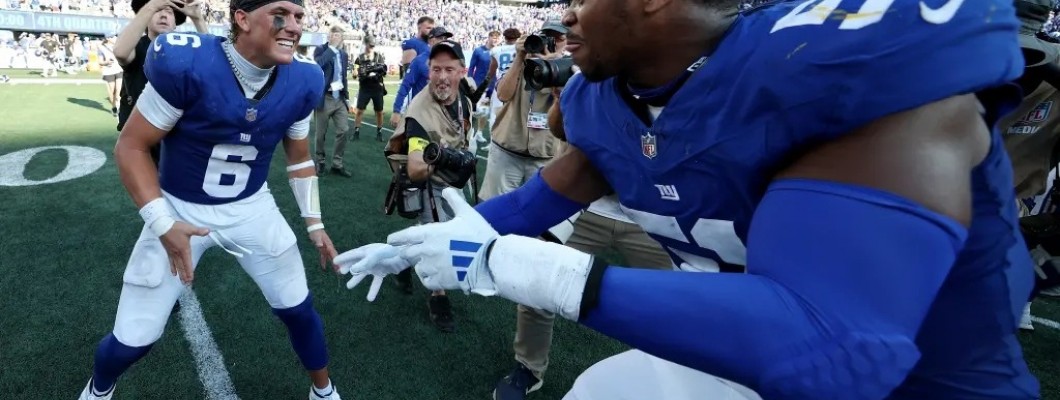 The Giants and Jaxson Dart defeated the Eagles. It's not impossible