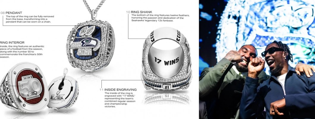 The Seahawks receive the most technologically advanced championship ring ever