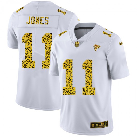 NFL Atlanta Falcons Julio Jones 11 Nike Flocked Leopard Print White Jersey