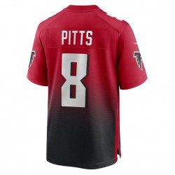 NFL Atlanta Falcons Kyle Pitts 8 Nike Red 2021 Draft Jersey