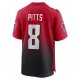 NFL Atlanta Falcons Kyle Pitts 8 Nike Red 2021 Draft Jersey