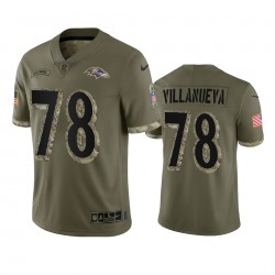 NFL Baltimore Ravens Alejandro Villanueva 78 Nike 2022 Salute to Service Jersey