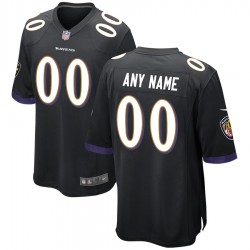 NFL Baltimore Ravens Custom Black Jersey