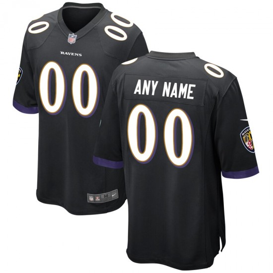 NFL Baltimore Ravens Custom Black Jersey