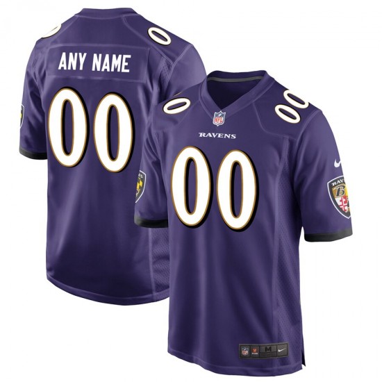 NFL Baltimore Ravens Custom Purple Jersey