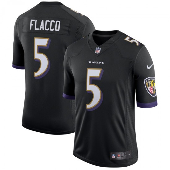 NFL Baltimore Ravens Joe Flacco 5 Nike Black Jersey