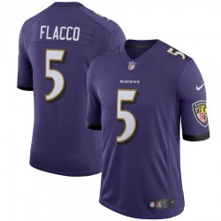 NFL Baltimore Ravens Joe Flacco 5 Nike Purple Jersey