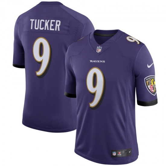 NFL Baltimore Ravens Justin Tucker 9 Nike Purple Jersey