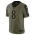 NFL Baltimore Ravens Lamar Jackson 8 Nike 2021 Salute to Service Jersey