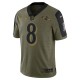 NFL Baltimore Ravens Lamar Jackson 8 Nike 2021 Salute to Service Jersey