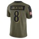 NFL Baltimore Ravens Lamar Jackson 8 Nike 2021 Salute to Service Jersey