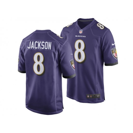 NFL Baltimore Ravens Lamar Jackson 8 Nike Purple Jersey
