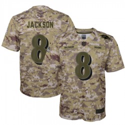 NFL Baltimore Ravens Lamar Jackson 8 Nike Salute to Service Jersey