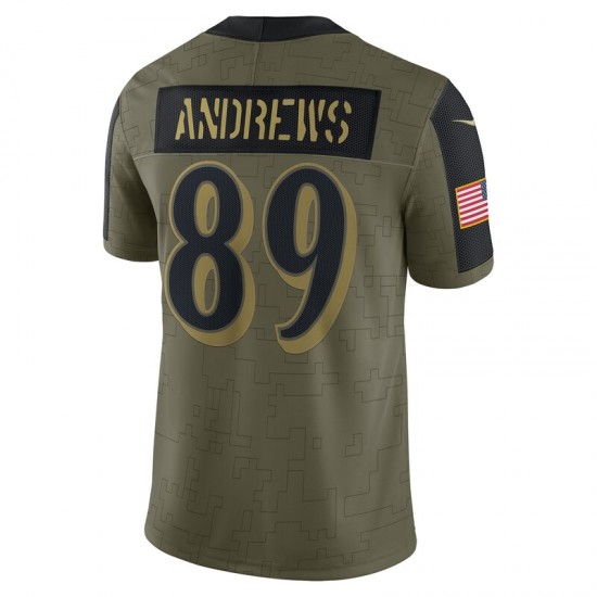 NFL Baltimore Ravens Mark Andrews 89 Nike 2021 Salute to Service Jersey