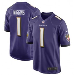 NFL Baltimore Ravens Nate Wiggins Nike Purple 2024 Draft Jersey