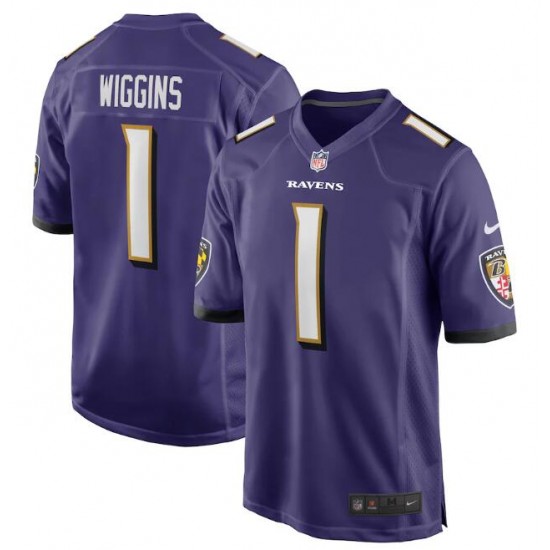 NFL Baltimore Ravens Nate Wiggins Nike Purple 2024 Draft Jersey