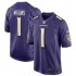 NFL Baltimore Ravens Nate Wiggins Nike Purple 2024 Draft Jersey
