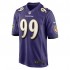 NFL Baltimore Ravens Odafe Oweh 99 Nike Purple 2021 Draft Jersey
