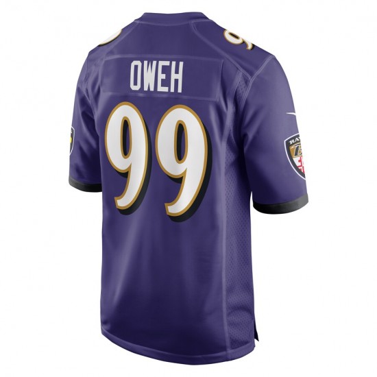 NFL Baltimore Ravens Odafe Oweh 99 Nike Purple 2021 Draft Jersey