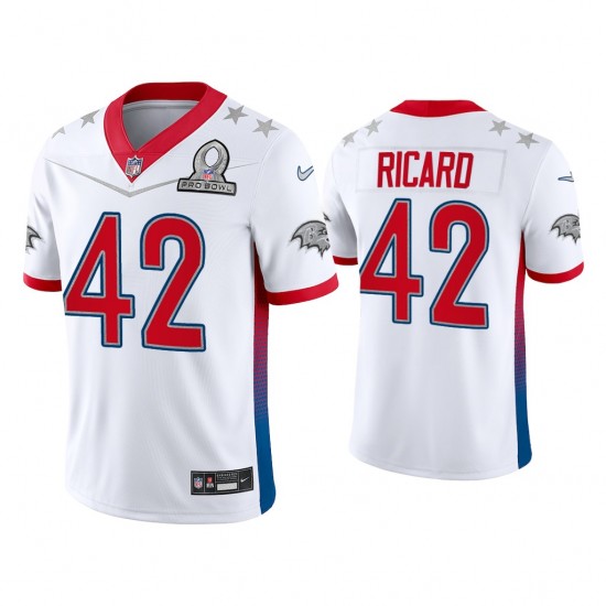 NFL Baltimore Ravens Patrick Ricard 42 Nike White 2022 AFC Pro Bowl Jersey