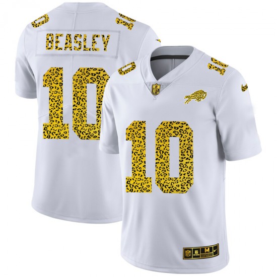 NFL Buffalo Bills Cole Beasley 10 Nike Flocked Leopard Print White Jersey