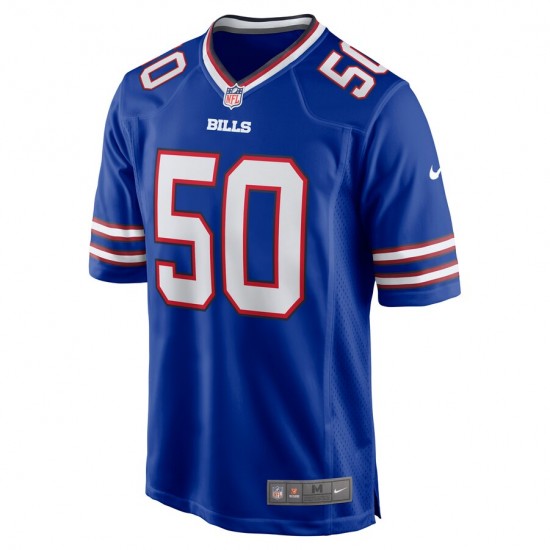 NFL Buffalo Bills Gregory Rousseau 50 Nike Royal 2021 Draft Jersey