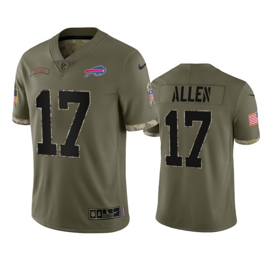 NFL Buffalo Bills Josh Allen 17 Nike 2022 Salute to Service Jersey