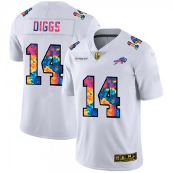 NFL Buffalo Bills Stefon Diggs 14 Nike 2020 Multicolor White Jersey