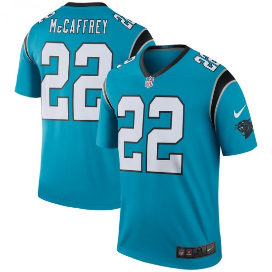 NFL Carolina Panthers Christian McCaffrey 22 Nike Blue Jersey