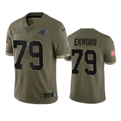 NFL Carolina Panthers Ikem Ekwonu 79 Nike 2022 Salute to Service Jersey
