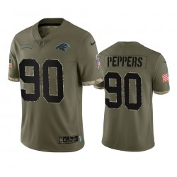 NFL Carolina Panthers Julius Peppers 90 Nike 2022 Salute to Service Jersey
