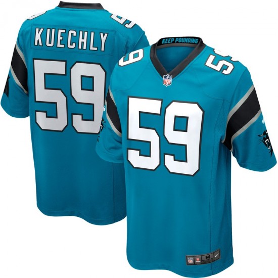NFL Carolina Panthers Luke Kuechly 59 Nike Blue Jersey