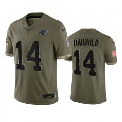 NFL Carolina Panthers Sam Darnold 14 Nike 2022 Salute to Service Jersey