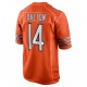NFL Chicago Bears Andy Dalton 14 Nike Orange 2021 Draft Jersey