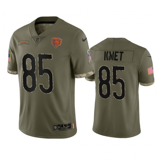 NFL Chicago Bears Cole Kmet 85 Nike 2022 Salute to Service Jersey