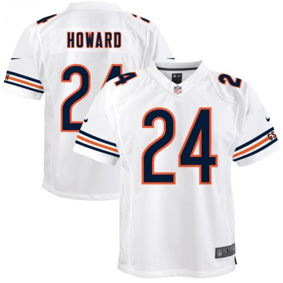 NFL Chicago Bears Jordan Howard 24 Nike White Jersey