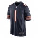 NFL Chicago Bears Justin Fields 1 Nike Navy Blue 2021 Draft Jersey