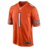 NFL Chicago Bears Justin Fields 1 Nike Orange 2021 Draft Jersey