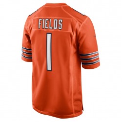 NFL Chicago Bears Justin Fields 1 Nike Orange 2021 Draft Jersey