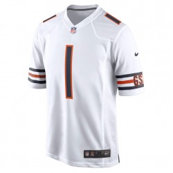 NFL Chicago Bears Justin Fields 1 Nike White 2021 Draft Jersey