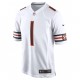 NFL Chicago Bears Justin Fields 1 Nike White 2021 Draft Jersey