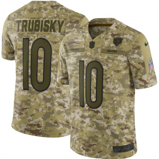 NFL Chicago Bears Mitchell Trubisky 10 Nike Salute to Service Jersey