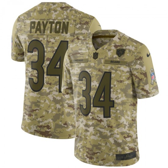 NFL Chicago Bears Walter Payton 34 Nike Salute to Service Jersey