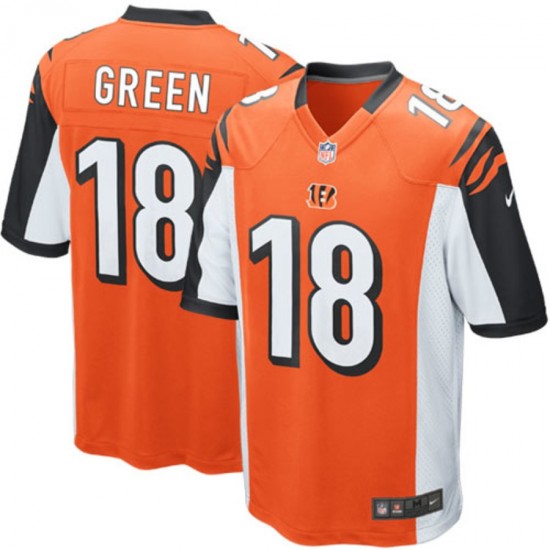 NFL Cincinnati Bengals A. J. Green 18 Nike Orange Jersey
