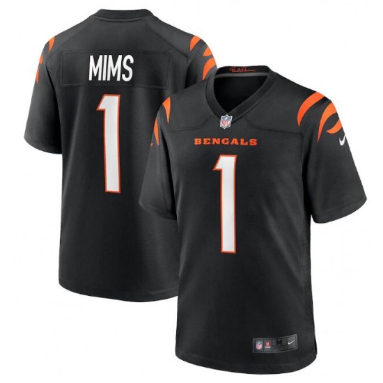 NFL Cincinnati Bengals Amarius Mims Nike Black 2024 Draft Jersey