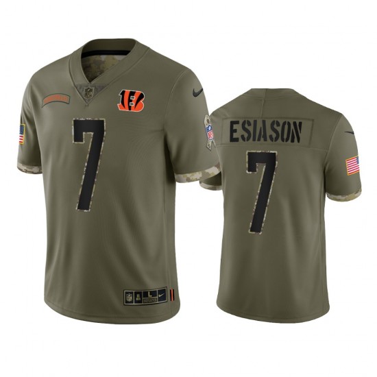 NFL Cincinnati Bengals Boomer Esiason 7 Nike 2022 Salute to Service Jersey