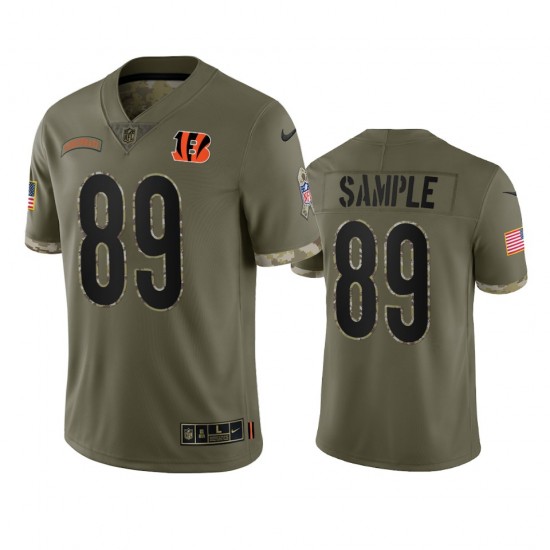 NFL Cincinnati Bengals Drew Sample 89 Nike 2022 Salute to Service Jersey
