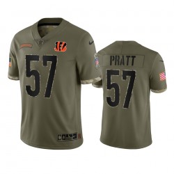 NFL Cincinnati Bengals Germaine Pratt 57 Nike 2022 Salute to Service Jersey