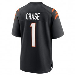 NFL Cincinnati Bengals Ja Marr Chase 1 Nike Black 2021 Draft Jersey