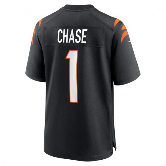 NFL Cincinnati Bengals Ja Marr Chase 1 Nike Black 2021 Draft Jersey